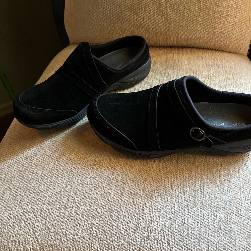 Easy Spirit Black Suede Clogs